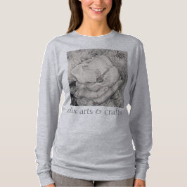 Camiseta magnolia de tocino, flores, tela, algodón y mano