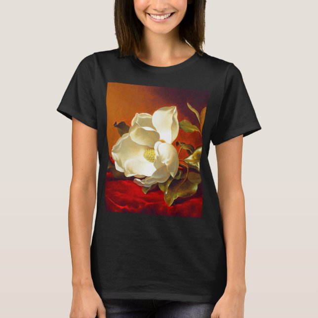 Camiseta Magnolia en Terciopelo Rojo Martin Johnson Heade (Anverso)