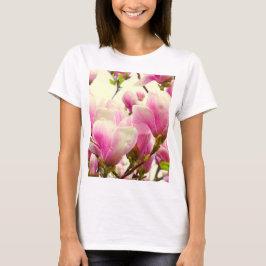 Camiseta Magnolia Flores Moda Floral Blossom Botánica