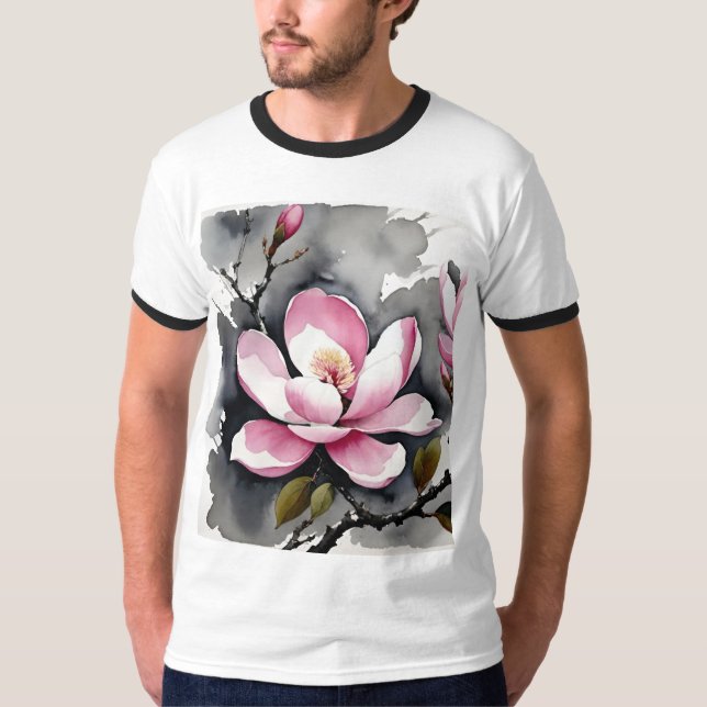 Camiseta Magnolia rosa (Anverso)