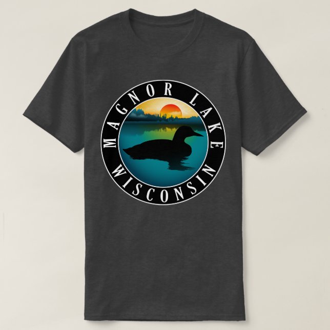 Camiseta Magnor Lake Wisconsin Loon (Diseño del anverso)