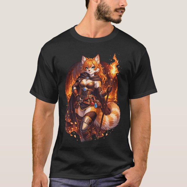 Camiseta Mago de Fuego Panda Rojo (Anverso)