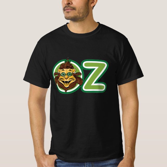 Camiseta Mago de la cosecha de Oz, León en la letra O (Anverso)