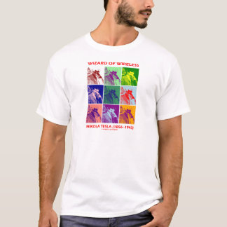 Camiseta Mago de la radio (Nikola Tesla nueve imágenes)