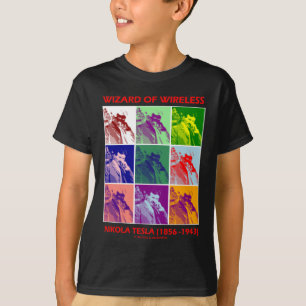 Camiseta Mago de la radio (Nikola Tesla nueve imágenes)
