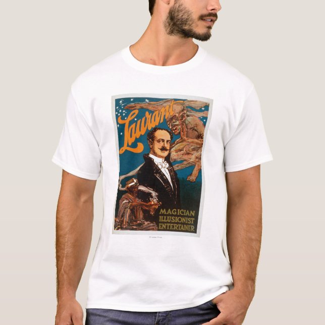 Camiseta Mago de Laurant, ilusionista, magia del actor (Anverso)