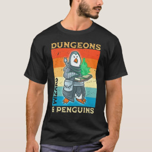 Camiseta Mago Dungeons Y Pingüinos Pingüino Nerd Geek Rpg