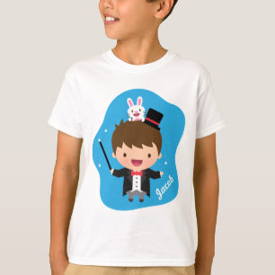 Camiseta Mago Encantador Truco de Conejo Mágico para Niños