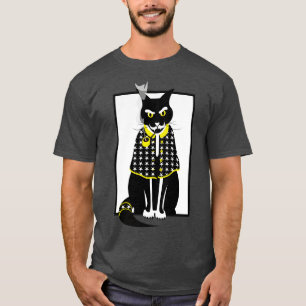 Camiseta Mago mágico para fumar gato negro Meow Cats