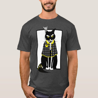 Camiseta Mago mágico para fumar gato negro Meow Cats