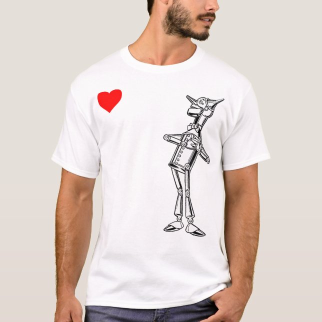 Camiseta Mago Maravilloso Retro De Regalos Oz Tin Man Heart (Anverso)