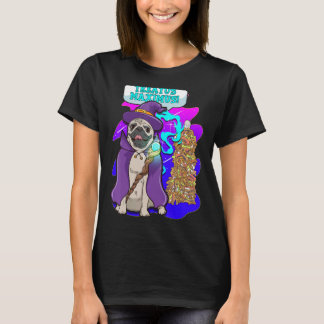 Camiseta Mago Perro Pug Varita Magia Hechizo Fantasía Mago