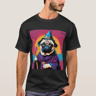 Camiseta Mago Pug retro