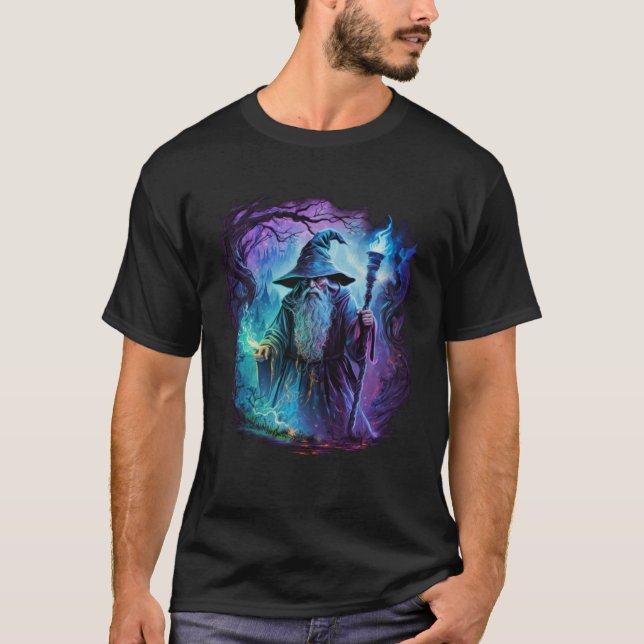 Camiseta Mago retro mágico Fantasía 15 (Anverso)