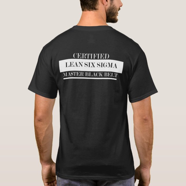 Camiseta Magro certificado seis correas negras principales (Reverso)