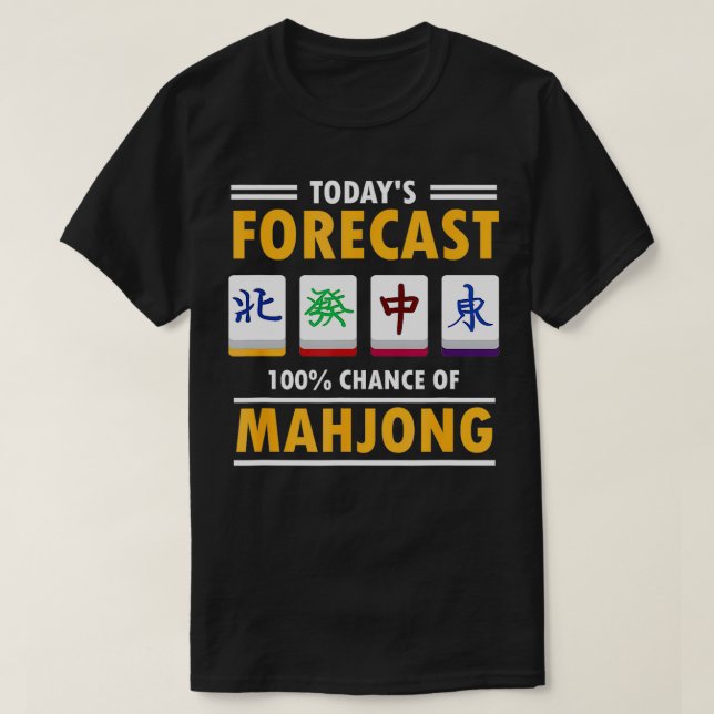 Camiseta Mah Jong Prevé 100 Oportunidades De Mahjong (Diseño del anverso)