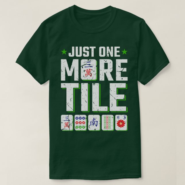 Camiseta Mah Jongg, sólo una más de Tile Mahjong (Diseño del anverso)