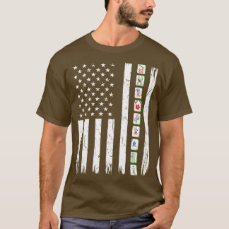 Camiseta Mah Jongg Tiles Hombres Mujeres Bandera de Estados
