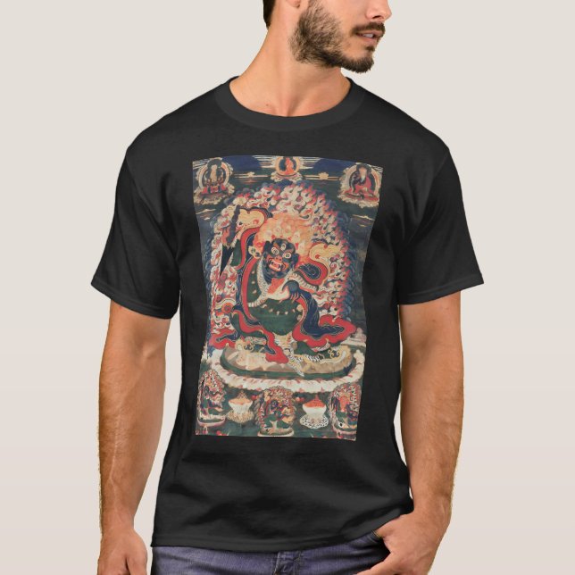 Camiseta Mahakala Pintura Tibetana 18.ª (Anverso)