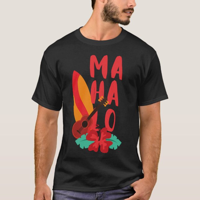 Camiseta Mahalo hawaiano (Hawaii - Aloha) (Anverso)