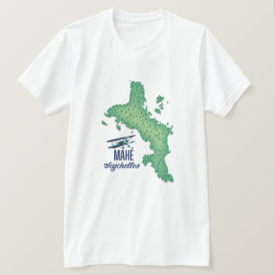 Camiseta Mahé, Seychelles Mapa antiguo