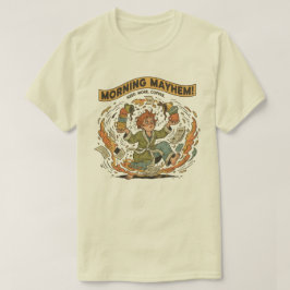 Camiseta Mahem matutino - Gracioso café caos