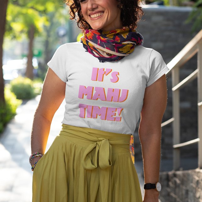 Camiseta Mahj Mahjong Mah Jongg Cita Rosa Diversión (Subido por el creador)