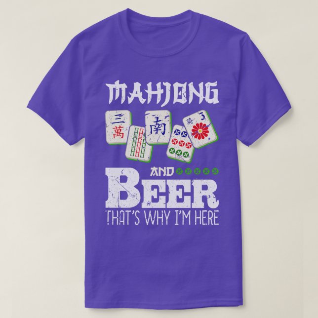 Camiseta Mahjong Beer Funny Mah Jongg (Diseño del anverso)