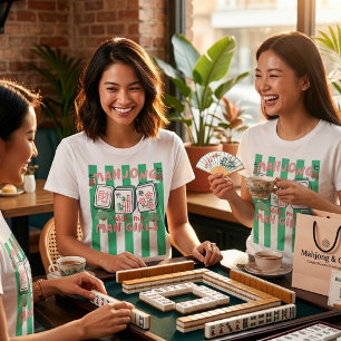 Camiseta Mahjong con mis chicas Mah , Mahjong lindo