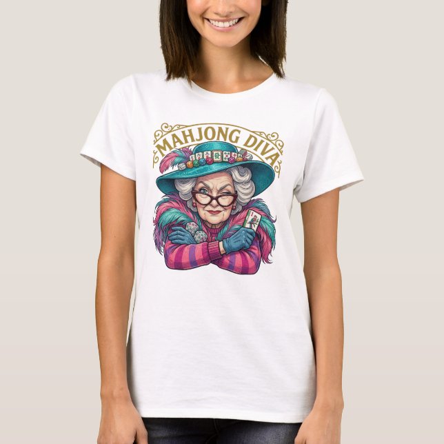 Camiseta Mahjong Diva Funny Women's (Anverso)