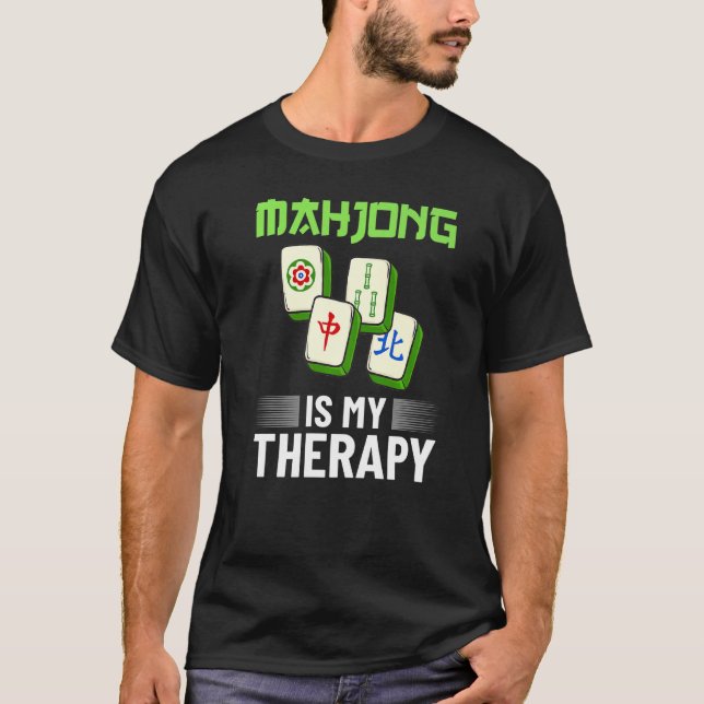 Camiseta Mahjong Game Table Cards Player Tile American (Anverso)
