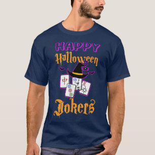 Camiseta Mahjong Happy Halloween Brokers Tile Game Baseball
