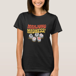 Camiseta Mahjong Madness Tile Game Mahjong Player Fold Reti