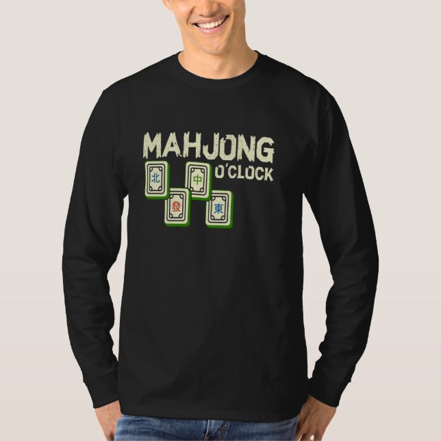 Camiseta Mahjong O'clock Funny Mahjong (Anverso)