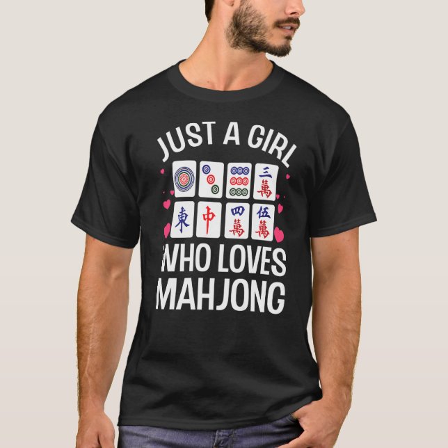 Camiseta Mahjong Para Chicas Mujeres Chinas Jugadoras De Ma (Anverso)