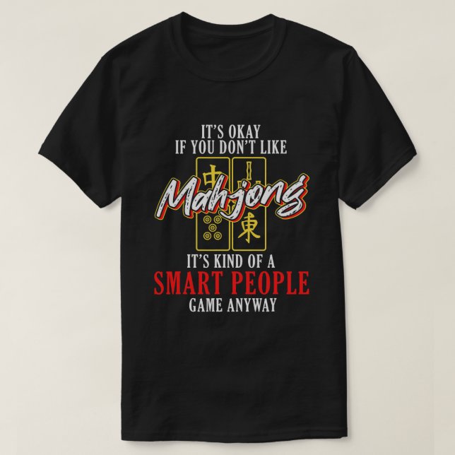 Camiseta Mahjong Smart People Game Jugador de juegos de mes (Diseño del anverso)