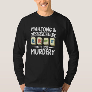 Camiseta Mahjong Y Los Gatos Mahjong Player Funny Mahjong L
