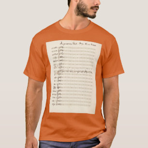Camiseta Mahler Symphony 5 Puntuación original del manuscri