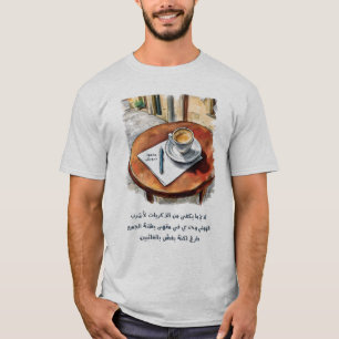 Camiseta Mahmoud Darwish Coffee Quote أ・・・ح・・・・・・・・・・ش