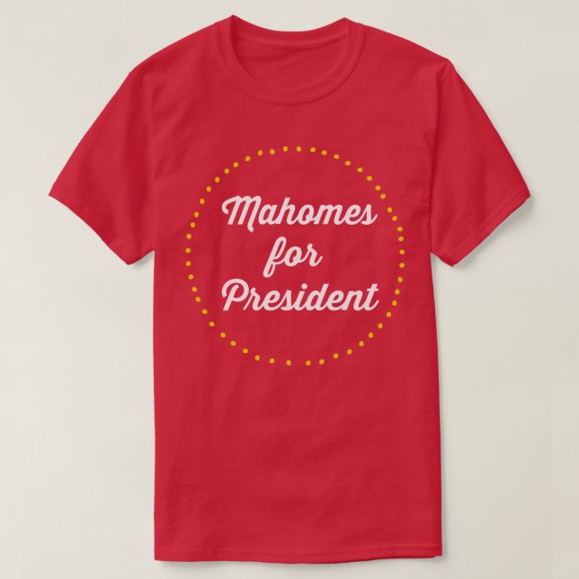 Camiseta Mahomes para Presidente (Diseño del anverso)