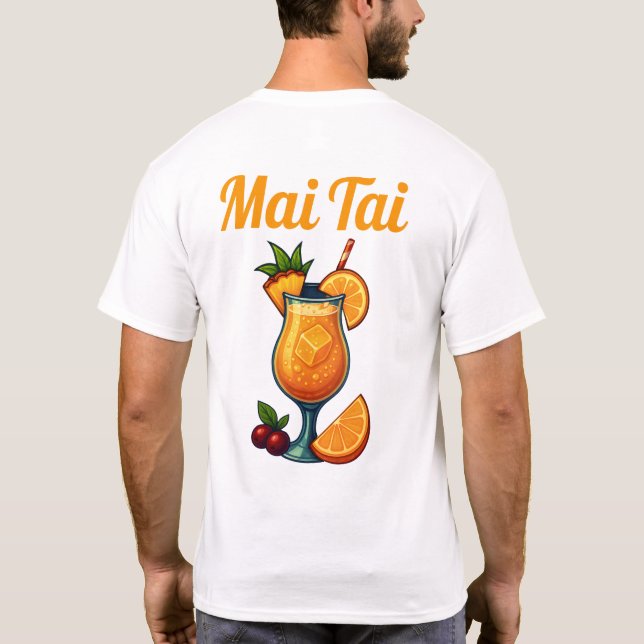 Camiseta Mai Tai T-Shirt – Tropical Tiki Cocktail (Reverso)