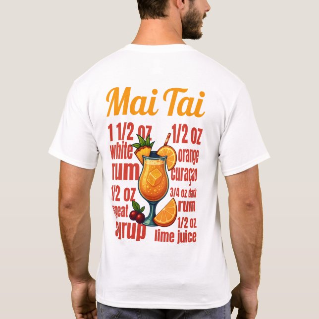 Camiseta Mai Tai T-Shirt – Tropical Tiki Cocktail (Reverso)