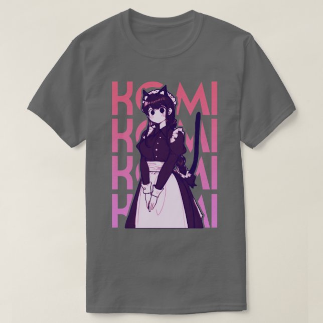 Camiseta Maid Komi, Chica del gato (Diseño del anverso)