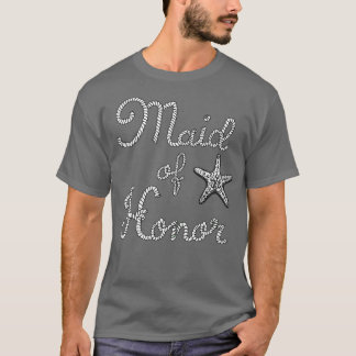 Camiseta Maid Of Honor Beach Wedfish Starfish