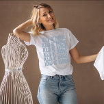 Camiseta Maid of Honor Dusty Blue Matching Bridal Party<br><div class="desc">Are you looking for the perfect bachelorette party outfit? Group up with your girlfriends and pick out matching t-shirts for all of you! These dusty blue Maid of Honor shirts are perfect for a fun, laid-back bachelorette party. Pick from different bachelorette party themes to get inspired. Whether you're planning on...</div>