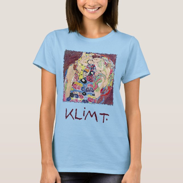 Camiseta Maiden (Virgen), Gustav Klimt, Art Nouveau vintage (Anverso)