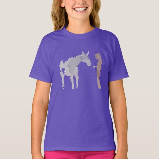 Camiseta Maiden y un caballo (Chica) (Anverso)
