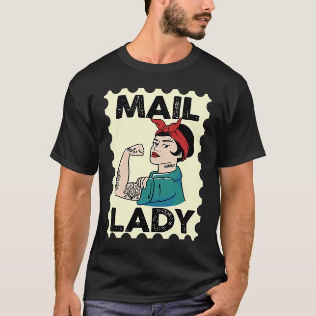 Camiseta Mail Carrier Postal Worker Postman Mail Lady Stamp (Anverso)