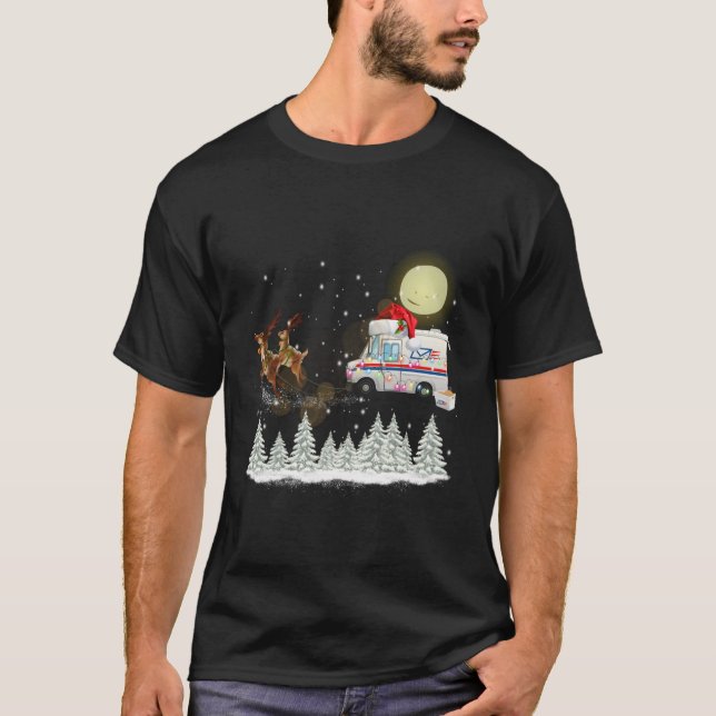 Camiseta Mailman Postal Truck Mail Carrier Xmas Gracioso Ch (Anverso)