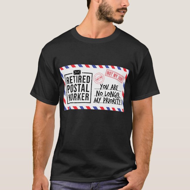 Camiseta Mailman, trabajador postal retirado, ya no es mi (Anverso)